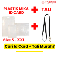10pcs Tali Lanyard Gantungan ID CARD Plastik Mika Kalung Nametag Dada Holder Leher Aesthetic Lucu Na