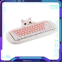Original Wireless Mechanical Keyboard RGB Three-mode High Beauty Silicone Cute Mini Gasket Structure Win/Mac Office Keyboard