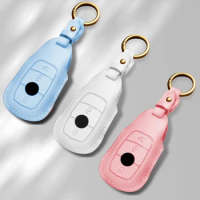 Car Fob Leather Key Case Cover Bag For Mercedes Benz E200 E300 W213 W210 W211 AMG W204 C E S CLS CLK CLA SLK Accessories