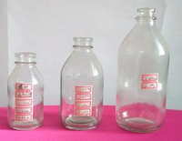 化學試驗瓶鹽水瓶點滴玻璃瓶吊瓶輸液瓶香油瓶100/250/500ml 19口