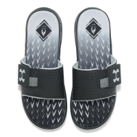 Under Armour UA 拖鞋 Mercenary SL 男鞋 黑 灰 魔鬼氈 透氣 快乾 UA 3027252003
