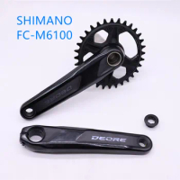 SHIMANO DEORE M6100 MTB Crankset 1x12-speed 12S 30T 32T 170 175MM mountain bike chainwheel