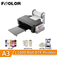Fcolor L1800 DTF Printer A3 DTF T shirt Transfer Printer with Roll Feeder Directly to DTF Film DTF L1800 A3 Printing Machine