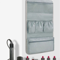 Storage Bag Compatible for Dayson Airwrap Styler Accessories Holder Multiple Pouches with Hook Hanger