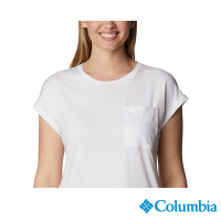 Columbia哥倫比亞 女款-快排短袖上衣-白色 UAR71490WT / S23