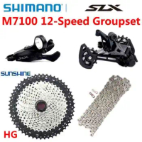 SHIMANO SLX M7100 1x12 Speed Derailleur Groupset MTB Mountain Bike M7100 shift lever Rear Derailleur Sunshine Cassette 50T 52T