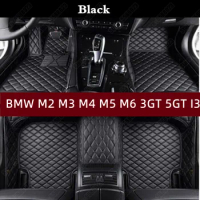 Car Foot Mats for BMW M2 M3 M4 M5 M6 3GT 5GT I3 Custom Made Personalized All Weather Floor Mat Sedan Automotive Carpet Cover Pad