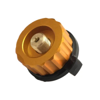 Camping Stove Adapter Aluminum Gas Cartridge Tank Adapter Threaded Type Portable for Outdoor Picnic Cooking for Hiking Survival
