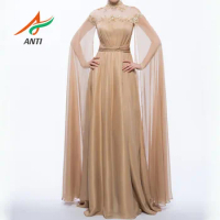 ANTI Vestido De Madrinha Mother of the Bride Dresses Floor-Length High Quality Tulle farsali Champagne A-Line Dinner Dress Gowns