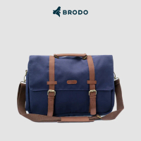 BRODO - Ufficio Bag Navy Brown [Tas Selempang]