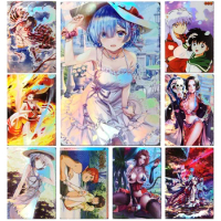 DIY Card Goddess Story Rem Hancock Anime characters Bronzing collection Game cards Christmas Birthday gifts Children's toys