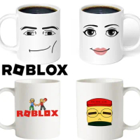 Roblox Face Expression Mug Creativity Boys Ceramics Breakfast Coffee Milk Cup Anime Cartoon Game Figure Pattern Festival Gift
