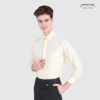 ARROW เสื้อเชิ้ต Non Iron แขนยาว ทรง Comfort Fit สีเหลือง MACC763 YE
