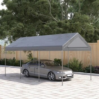 10'x 20 'gathering tent and pavilion, height adjustable portable garage, outdoor canopy tent, courtyard sunshade, carport