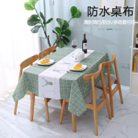 B17Nordic style coffee table tablecloth household plastic disposable tablecloth rectangular waterproof and oil-proof living