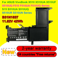 NEW 11.52V 42Wh C31N1637 B31N1637 Battery For ASUS X510 X510UA X510UF X510UQ F510 F510UA F510UQ S510UA S510UQ S510UR Series