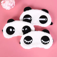 Health Care Cute Face White Panda Eye Mask Eyeshade Shading Sleep Cotton Goggles Eye Mask Sleep Mask Eye Cover 1pcs