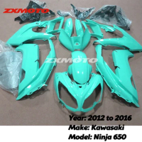 ZXMT Aftermarket Motorcycle ABS Plastic Full Fairing Kit Bodywork For 2012 to 2016 Kawasaki Ninja 650 Mint Green Neon EX650 ER6F