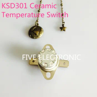 2PCS/Lot KSD301 250V 10A Ceramic Temperature Switch KSD-301 High Temperature: 180-200 Degree Celsius Normally Open