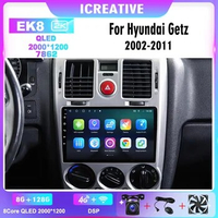 2K QLED 8G 128G For Hyundai Getz 2002 - 2011 HU Car Radio Android 10 Stereo GPS Navi Wireless CarPlay Auto 1280*720 Head Unit
