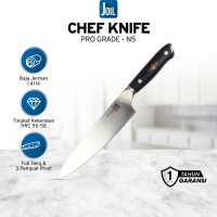 Tersedia - Joil Pisau Dapur Chef Knife Germany Steel 20 cm Stainless Steel Full Tang Ketajaman Tahan