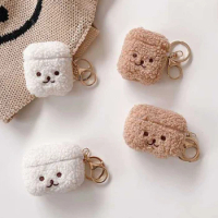 Cute Plush Bear Case for Apple Airpods 3 pro 2 Earphone Charge Case Protective Cover Fashion Fur Cases For Airpods 3 2 1 Box Bag