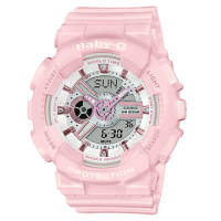 【CASIO 卡西歐】Baby-G 粉紅金手錶(BA-110RG-4A)
