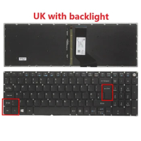 UK Backlit Keyboard For Acer Aspire 3 A315-21 A315-41 A315-41G A315-31 A315-51 A315-53 A315-53G