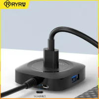 RYRA USB2.0/3.0 4 ports hub docking station with power supply splitter docking station connected to mobile phone tablet USB hub