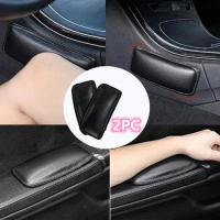 2PCS Car Leg Cushion Knee Pad Leather Soft Thigh Support Pillow Elastic Latex Cushion Memory Foam Car Interior Accessories
