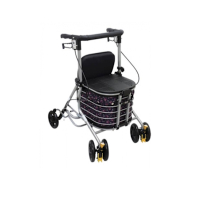 【助步車】日本 SHIMA SYMPHONY BASKET （FLORAL） DOUBLE SEAT 多功能購物散步車（雙座位）日本 SHIMA 雙座助步車、可前後坐、購物車、折疊助行器、360度轉向