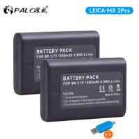PALO 100% Original 1800mAh Rechargeable Battery for Leica M8 M8.2 M9 M9-P MM ME M-E Camera BP-SCL1 14464 Battery