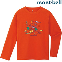 Mont-Bell Wickron 兒童排汗長T/小朋友長袖排汗衣 1114259 1114260 OGRD 橙紅