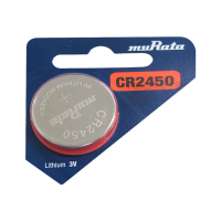 【muRata村田】CR2450 3V 鈕扣型 鋰電池-5顆入