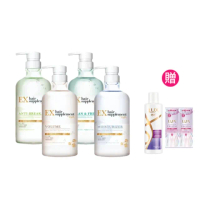 【LUX 麗仕】女大推薦 日本製髮的補給 胺基酸洗髮精/護髮乳450gx3入(絲蛋白/膠原蛋白/角蛋白/冰河水)