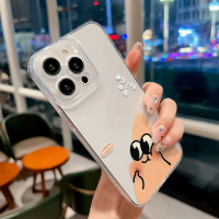 Cute Fashion Couple Big Eyes Full Coverage Soft TPU Shockproof Phone Case for IPhone 8 Plus/XR/XS/11