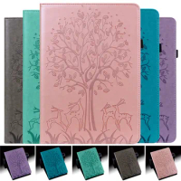 Emboss Tree Deer Tablet Cover for Funda Samsung Tab S6 Lite Case 10.4 SM-P610 P615 Wallet Flip Cover For Galaxy Tab S6 Lite Case