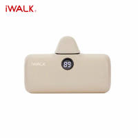 【iWALK】PRO 五代 4800mAh PD快充直插式口袋行動電源(Lightning/Type-c任選)-Lightning接頭/錫奶