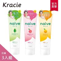 (任選3入組) Kracie葵緹亞 娜艾菩植物性洗面乳(桃葉/柚子/茶葉)130gx3