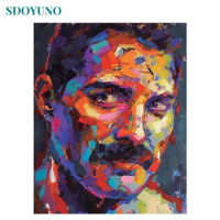 SDOYUNO 60x75cm Paint By Numbers Kits Frameless DIY Figure Oil Painting By Numbers On Canvas Singer Hand Painting Home Decor
