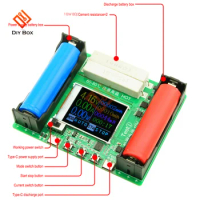 Type-C LCD Display Battery Capacity Tester MAh MWh Lithium Battery Digital Battery Power Detector Module 18650 Battery Tester