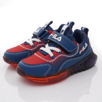 FILA頂級童鞋-果凍電燈運動鞋款-852W紅藍(中小童段)