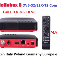New Hellobox 8 receiver satellite DVB-T2 DVB S2 Combo TV Box Tuner Support TV Play On Phone Satellite TV Receiver DVB S2X H.265
