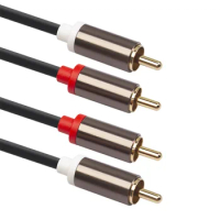 2RCA to 2RCA Audio cable AV four-head audio cable 2RCA to 2RCA lotus cable Two-way two-way amplifier