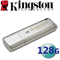 【Kingston 金士頓】128GB IronKey Locker+ 50 USB3.2 加密 隨身碟(平輸 IKLP50/128GB)