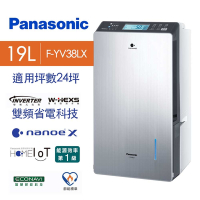 【限時特賣】Panasonic 國際牌 19L 高效節能除濕機 (F-YV38LX) 變頻省電