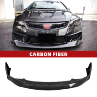 For Honda Civic Fd2 Jdm 2006-2010 T-R Style Carbon Fiber Front Lip