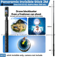 Panoramic Invisible Stick selfie Ultra Long 2M for Insta360 X4 X3 X2 ONE RS ONE R ONE X DJI GoPro