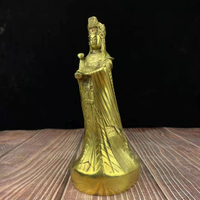 純銅媽祖佛像海神娘娘神像家居供奉擺件黃銅圣母媽祖娘娘佛海神像