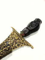 Keris Pusaka Sepang Kinatah Warangka Sandang Walikat Ukir
